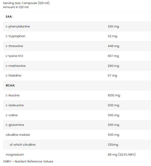 EAA Amino Shot - 120 ml