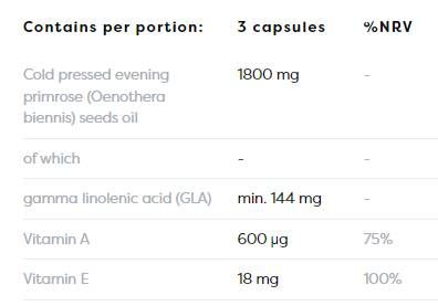 Primroseöl 1800 mg | mit Vitamin A & E - 120 Gelkapseln
