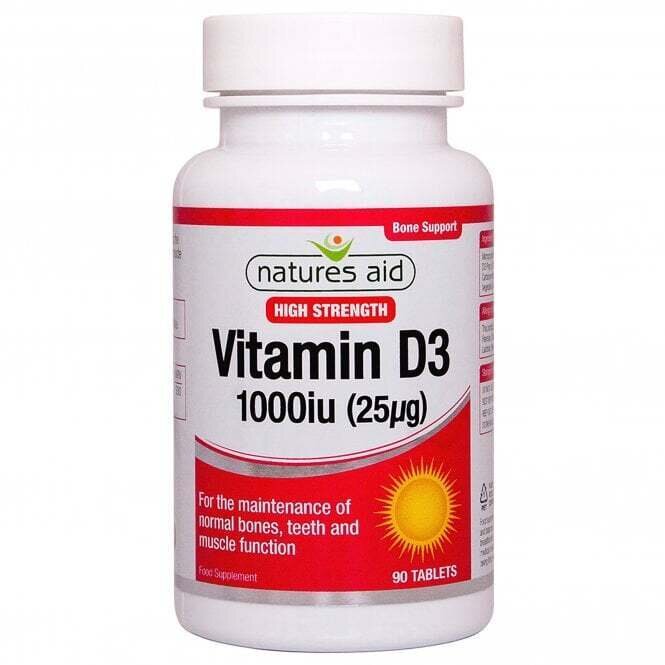 Vitamin D3 (Vitamin D3) 1000iu 90 Tabletten NaturesAid