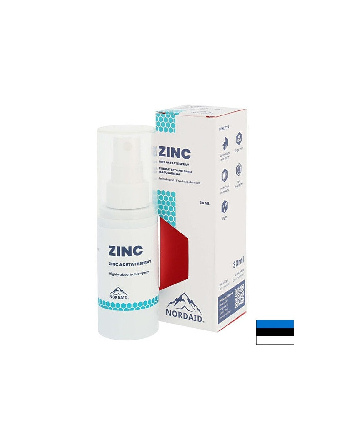 Immunität – Zink (Acetat), Minzspray 30 ml/ 200 Sprühstöße <tc>Nordaid</tc>
