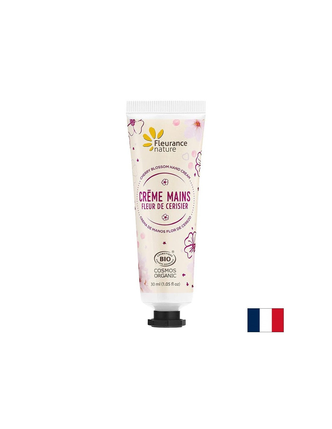 Handcreme mit Kirschblütenextrakt, Sheabutter und Aloe Vera, 30 ml Fleurance Nature