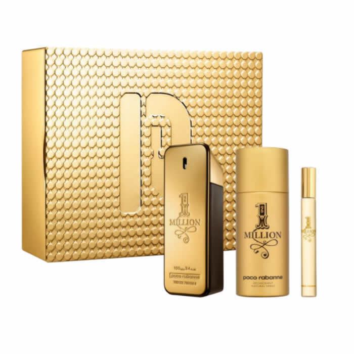 <tc>PACO RABANNE</tc> 1 Million Eau de Toilette Spray 100 ml Set 3 Stück