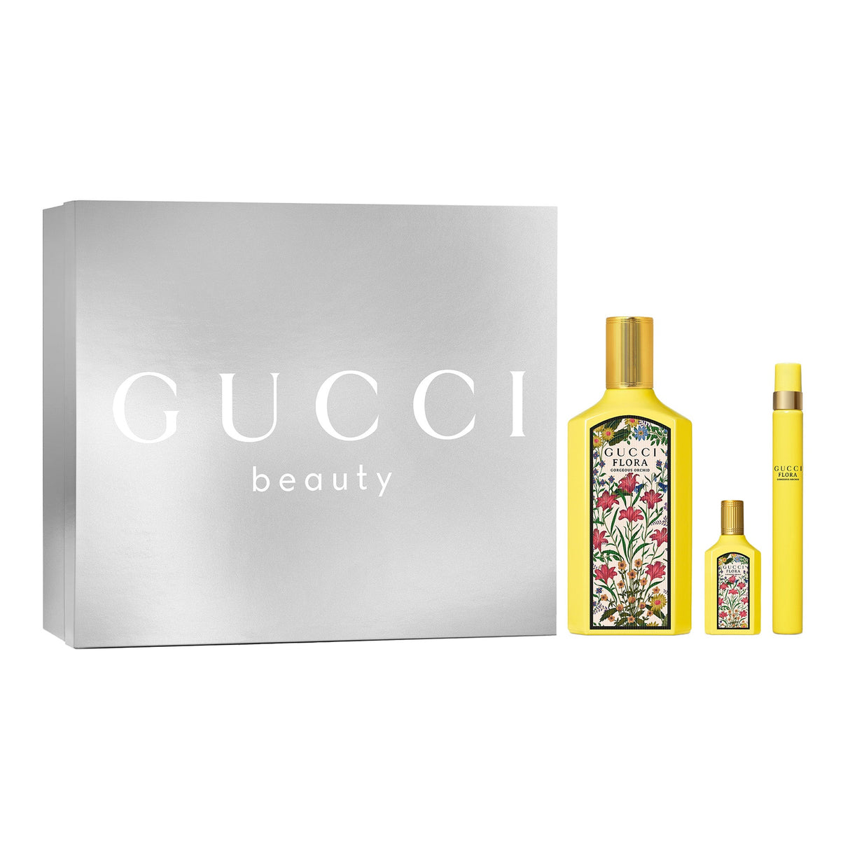 Gucci Flora Wunderschöne Orchid Eau de Parfüm 100ml Set 3 Teile