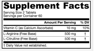 Arginin -Citrullin -Sustain - 120 Tabletten