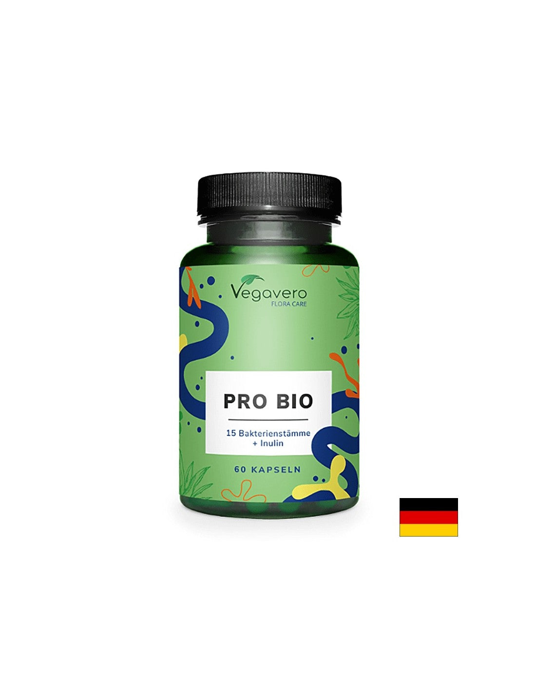 Probiotika + Inulin – 4 Milliarden lebende probiotische Kulturen, 90 <tc>Vegavero</tc> Kapseln
