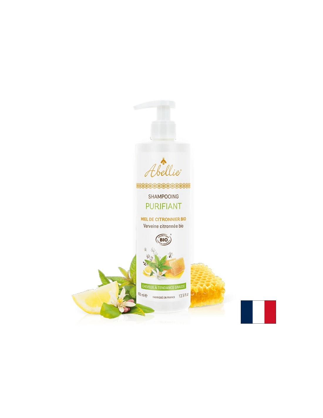 Shampoo für fettiges Haar mit Zitronenbaumhonig und Zitronenverbene, 400 ml
