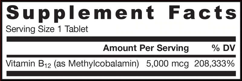 Methyl B -12 5000 mcg - 60 sublinguale Tabletten