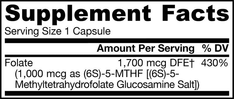 Methylfolat 1000 mcg - 100 Kapseln