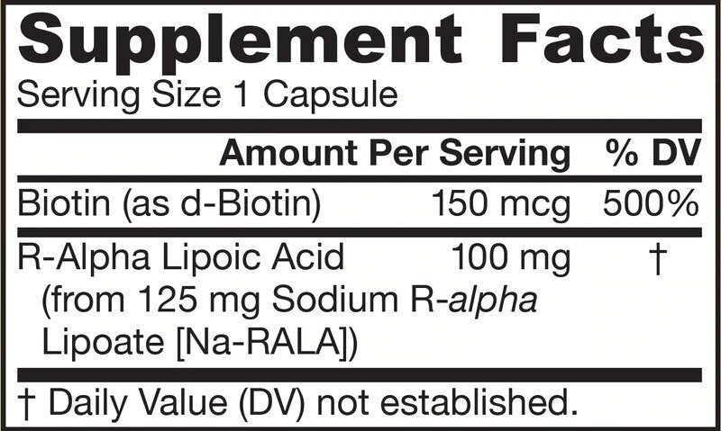 R -Alpha Liponsäure + Biotin - 60 Kapseln