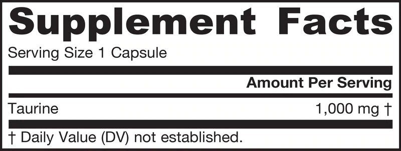 Taurin 1000 mg - 100 Kapseln