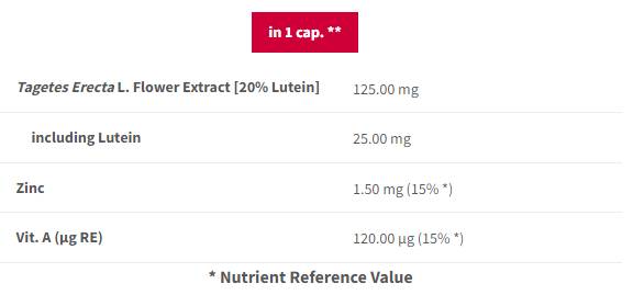 Lutein 25 mg | Für Augenpflege - 90 Kapseln