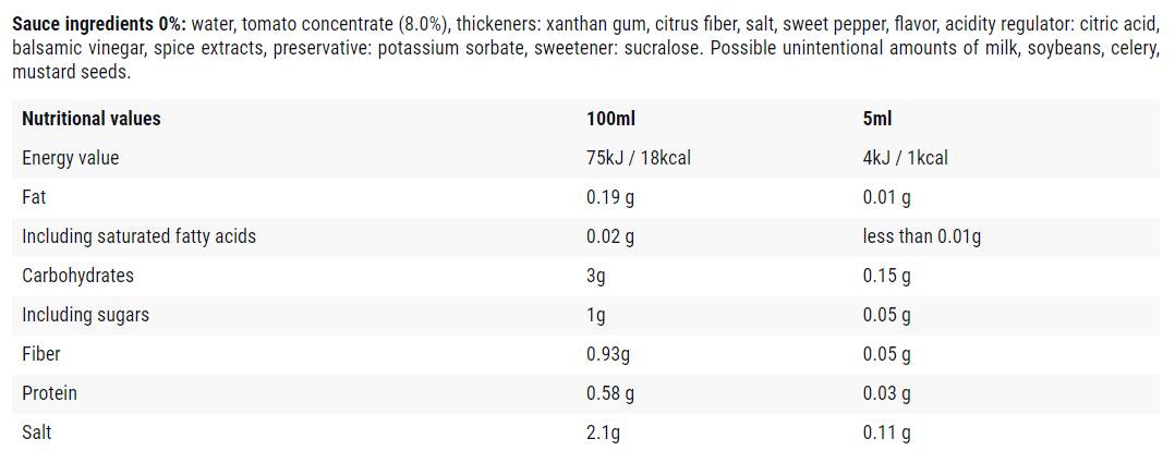 Salsa Mexicana / 0 Kaloriensauce - 500 ml