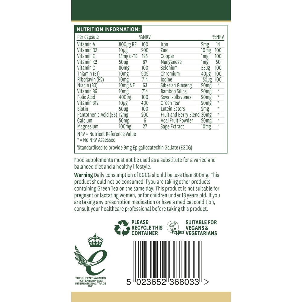 Komplex für Frauen 50+ (Womens 50+ Multi-Vitamins & Minerals) 30 Kapseln NaturesAid
