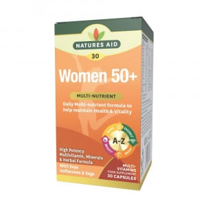 Komplex für Frauen 50+ (Womens 50+ Multi-Vitamins & Minerals) 30 Kapseln NaturesAid