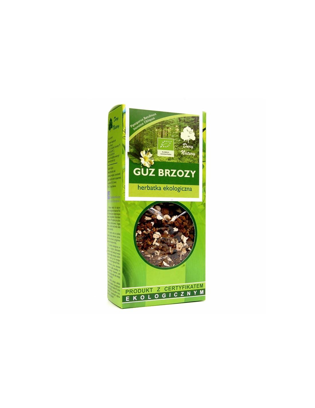 Chaga-Pilz und Birkenmehlpilz Bio, 50 g <tc>Dary Natury</tc>