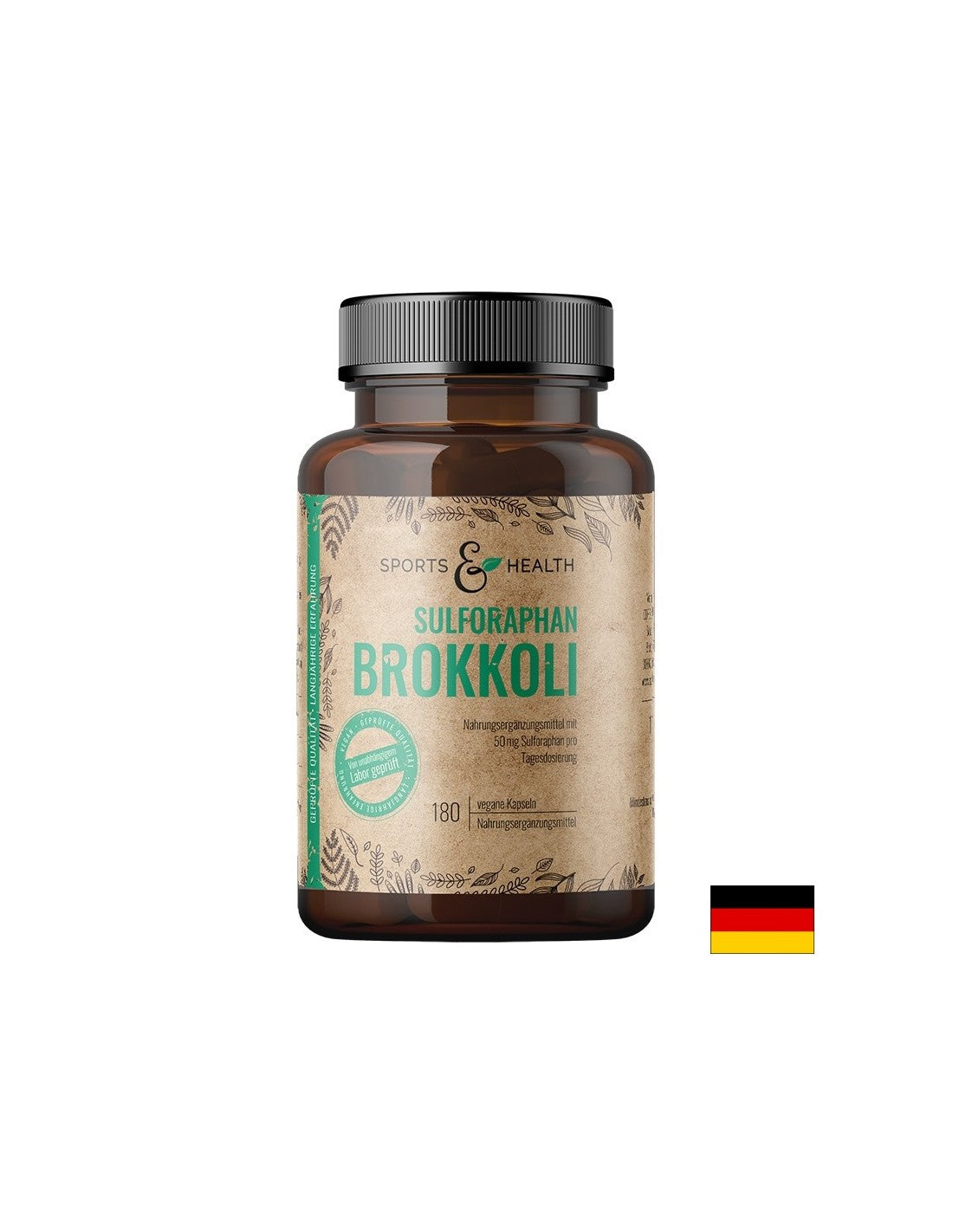 Hormonelles Gleichgewicht – Sulforaphan (Brokkoli-Extrakt) 50 mg, 180 Kapseln <tc>Sports & Health Solutions</tc>
