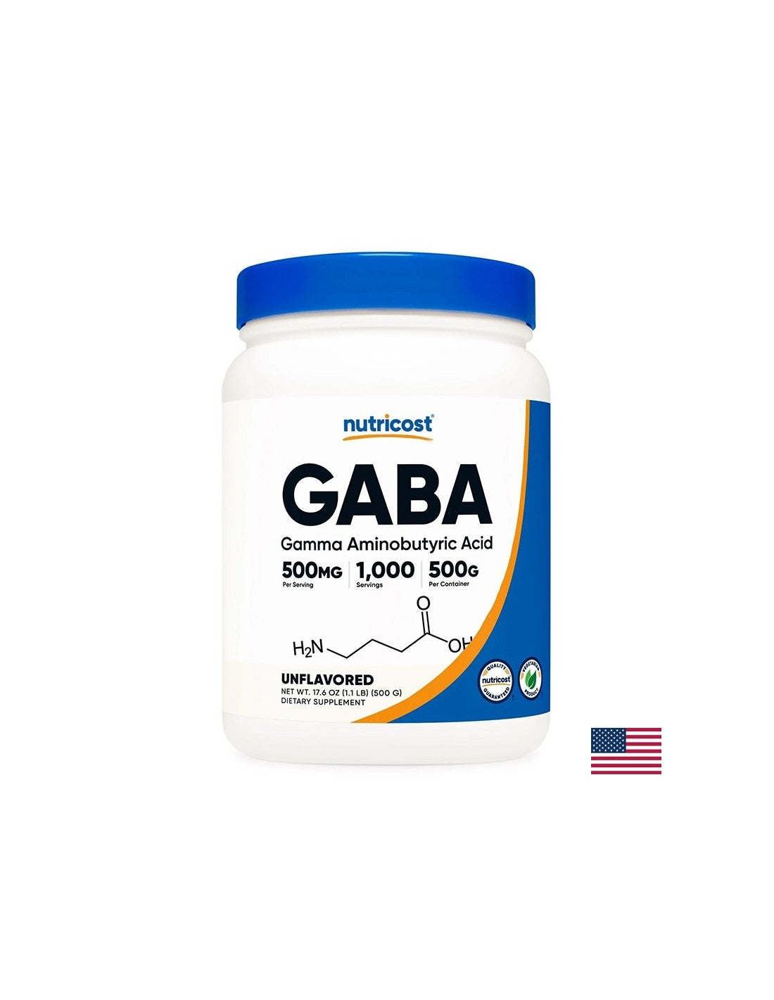Stress und gute Laune – GABA (Gamma-Aminobuttersäure), 500 g Pulver