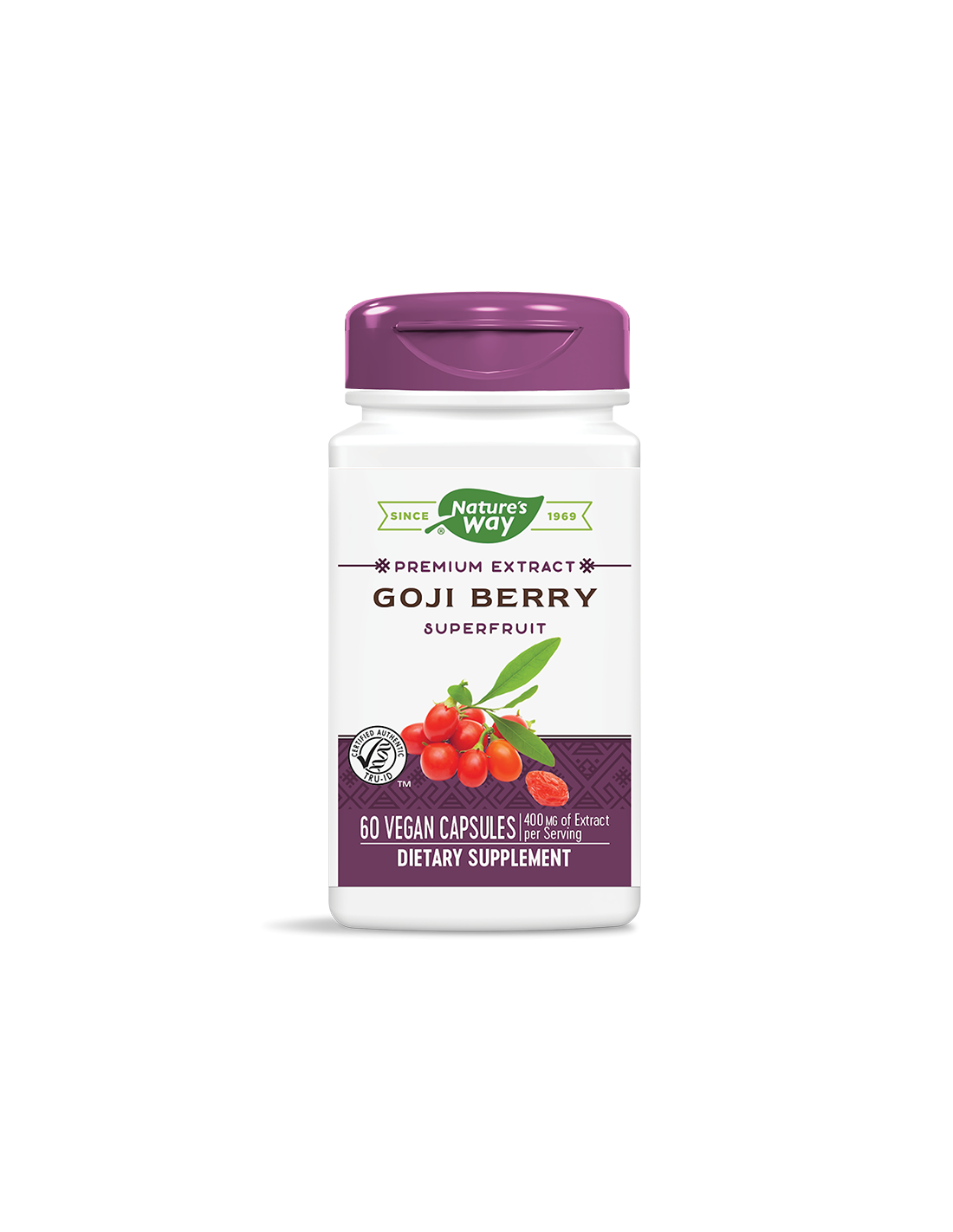 Goji-Beere – Premium-Extrakt – Immunität und Vitalität, 500 mg, 60 Kapseln