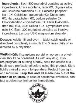Arthritis Schmerzlinderung 100 Tabletten