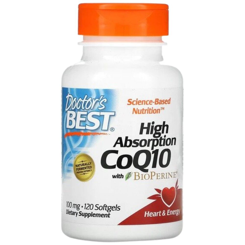 Bester CoQ10 mit Bioperin 100 mg - 120 Gelkapseln