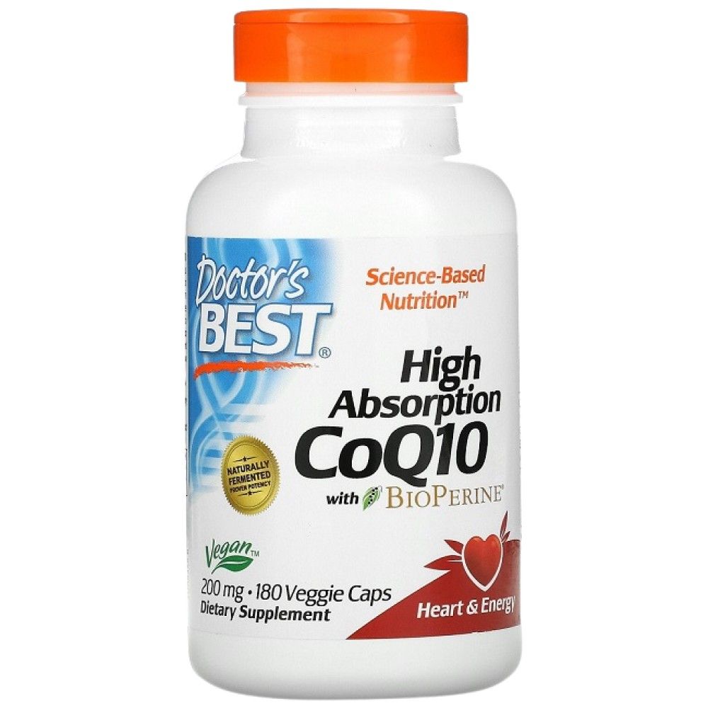 Bester COQ10 mit Bioperin 200 mg - 180 Kapseln