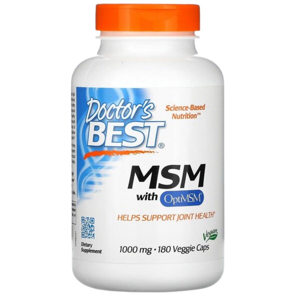 Beste vegane MSM 1000 mg | Mit optimsm - 180 Kapseln