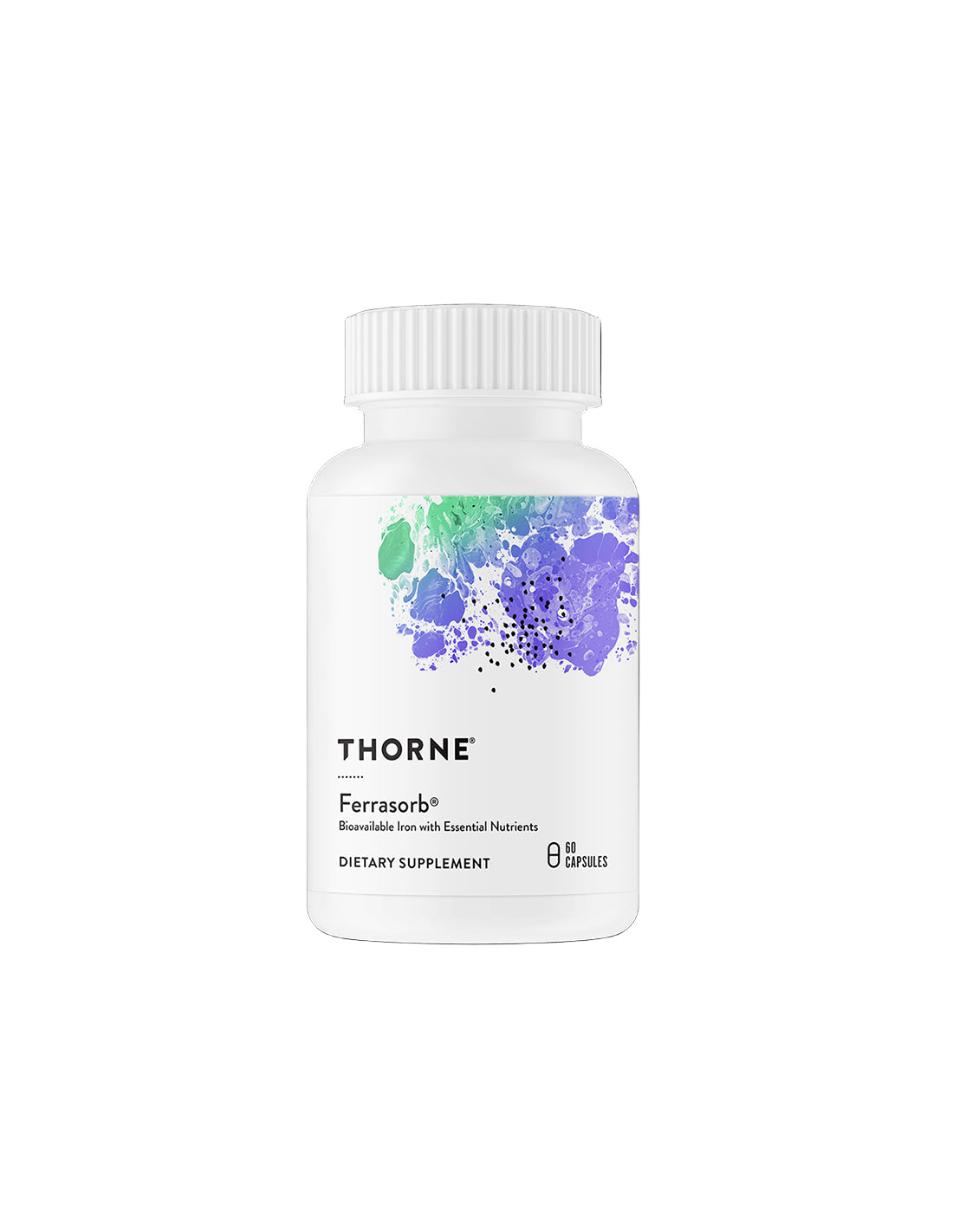 Anämie – Eisen mit Folsäure und Vitamin C, B6 und B12 – Ferrasorb® – hoch resorbierbares Eisen-Bisglycinat-Chelat, 60 Kapseln