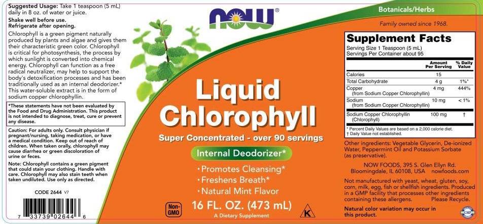 Flüssigkeit Chlorophyll und Minze - 473ml