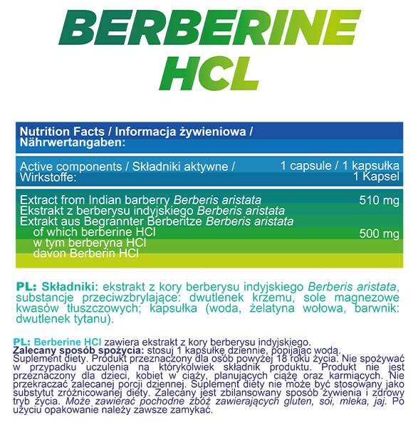 Berberine HCl 510 mg | Auszug aus indischer Barberry - 90 Kapseln