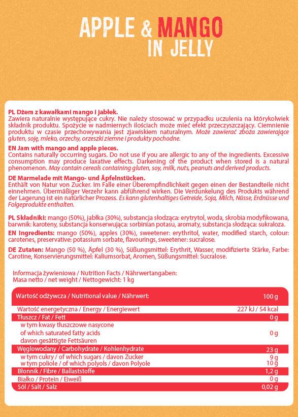 Fruse in Gelee | Apfel & Mango - 1000 Gramm