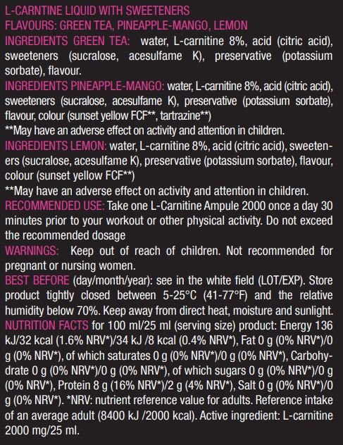 L-Carnitin 2000 /20 Ampere.