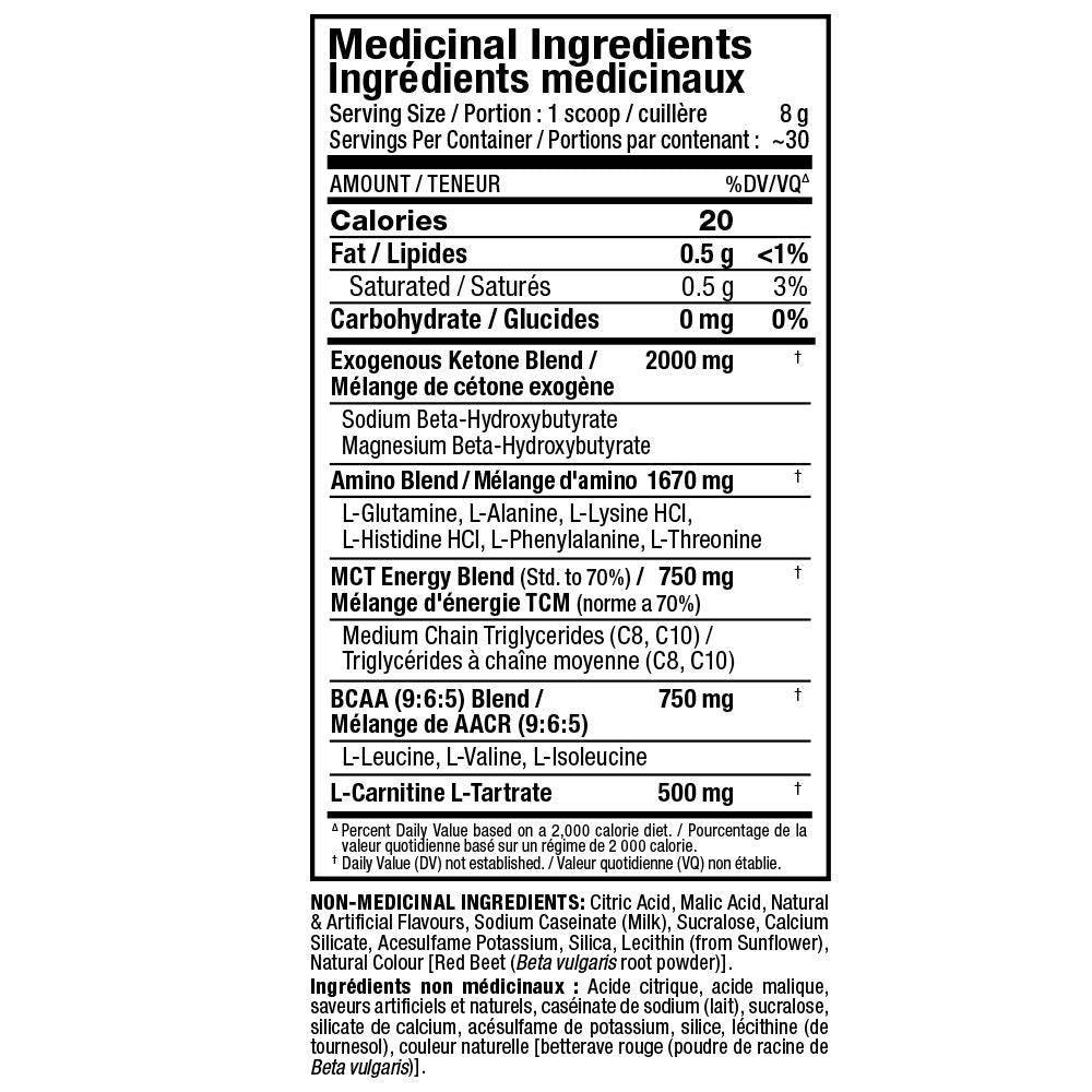 Ketocuts / Ketogene Energy Drink - 240 Gramm