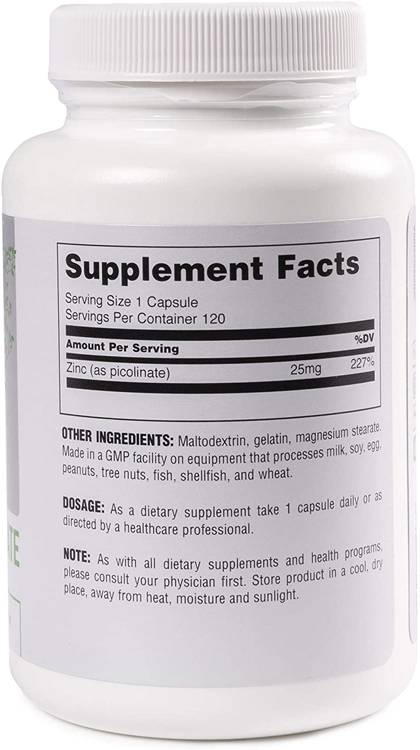 Zinkpicolinat 25 mg 120 Kapseln