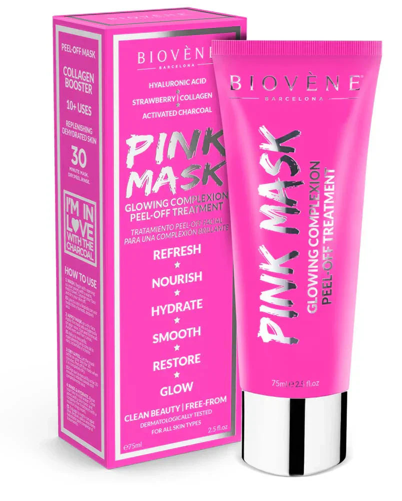 Feuchtigkeitsspendende Peeling-Maske mit Aktivkohle und rosa Tonerde – 75 ml