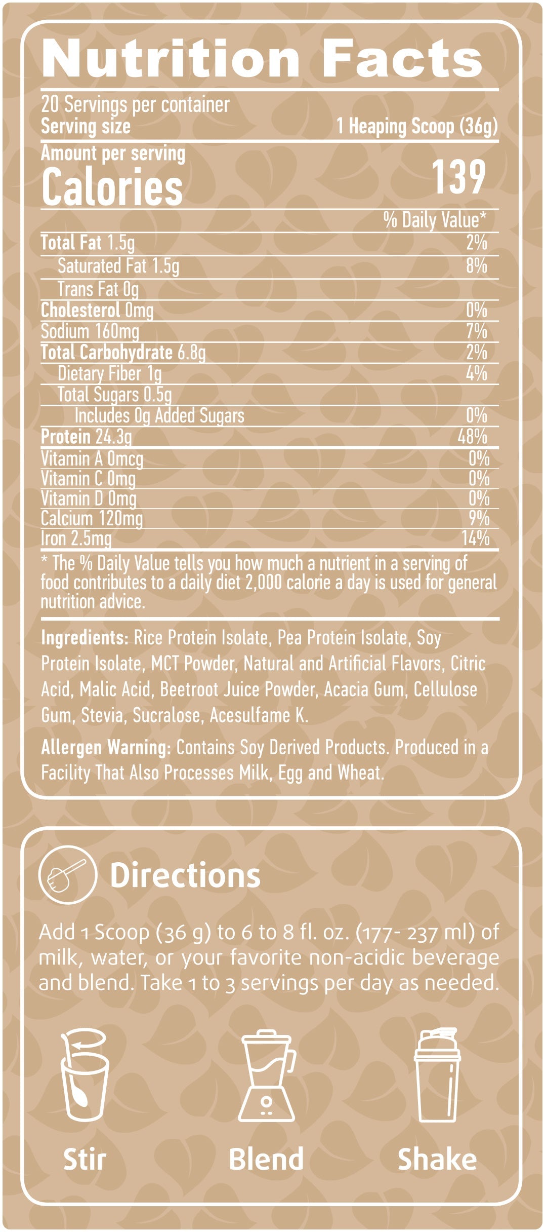 Veganer Protein - 0,750 kg