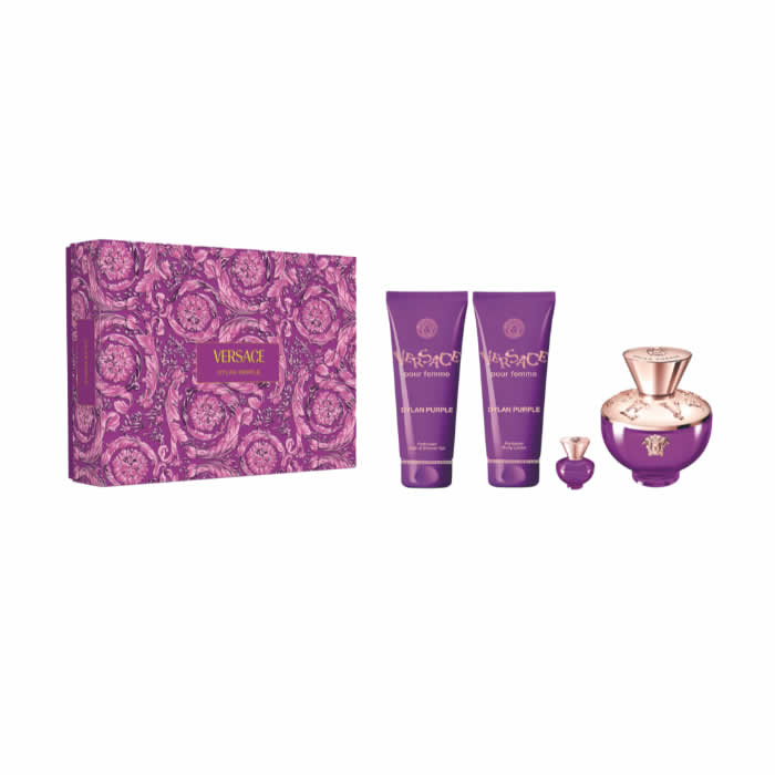 <tc>VERSACE</tc> Dylan Purple Eau de Parfum Spray 100 ml, Set mit 4 Stück