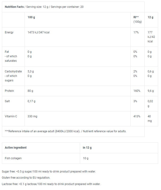 Marine Kollagen -Getränkepulver - 0,240 kg