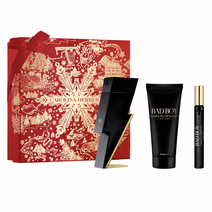 <tc>CAROLINA HERRERA</tc> Bad Boy Eau De Toilette Spray 100ml Set 3 Stück