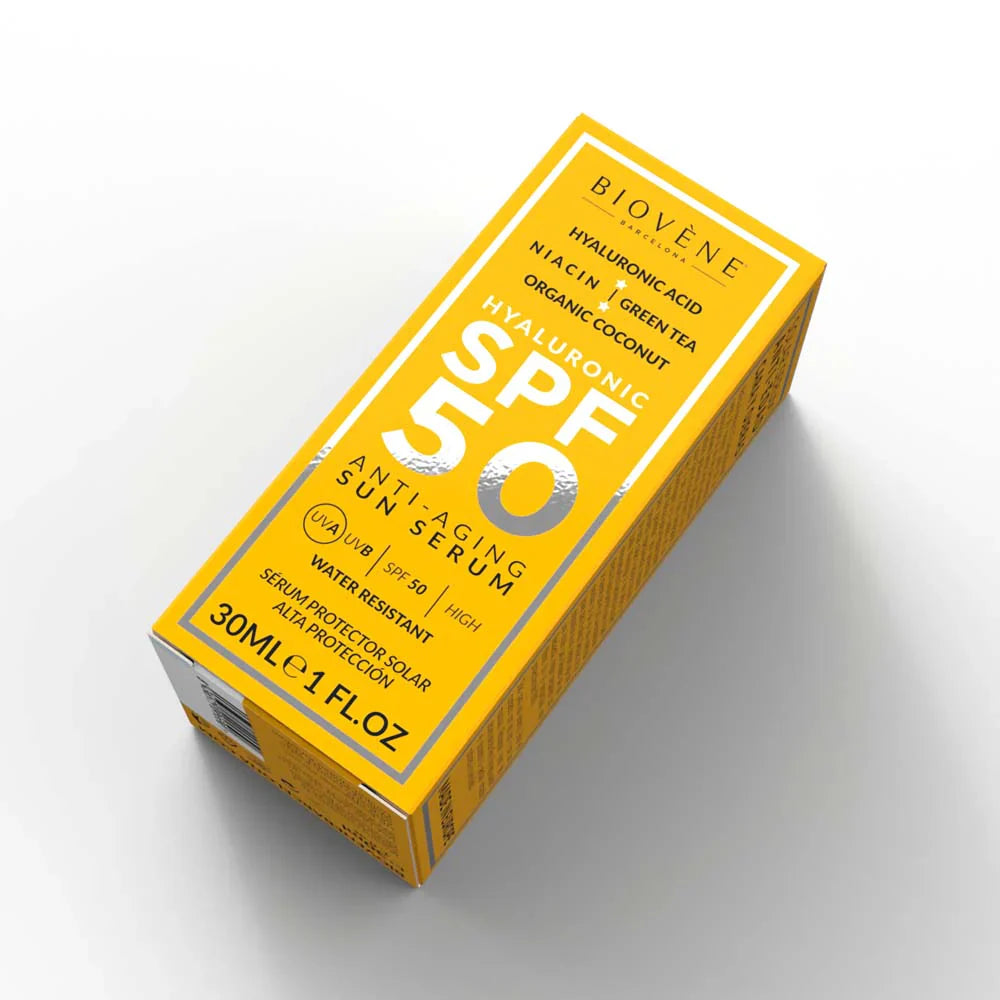 Anti -Aging -Gesichts -Sonnenschutz -SPF 50 mit Hyaluronsäure - 30 ml