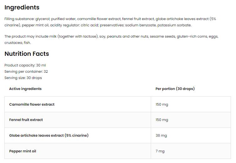 Verdauungstropfen | Gesundheit des Verdauungssystems 30 ml