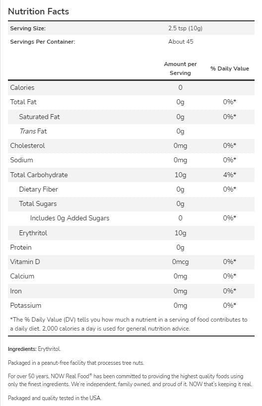 Erythritol / ketofreundlich null Kalorien Süßstoff - 1134 Gramm