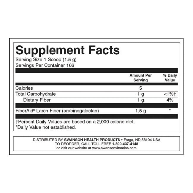 Fiberaid Larch Tree Arabinogalactan (AG) - 250 Gramm