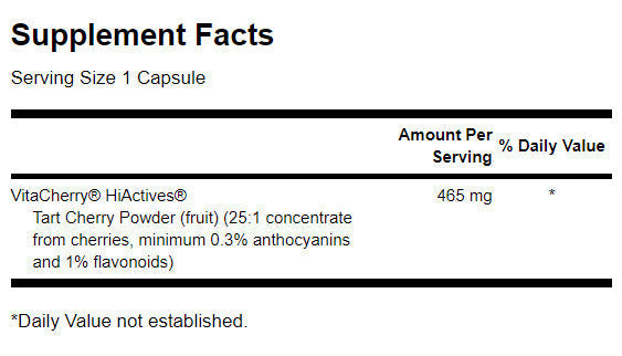 Tart Cherry 465 mg - 60 капсули - Feel You