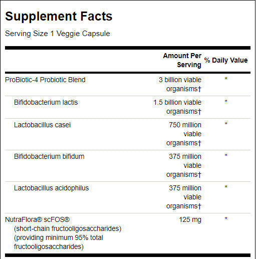 ProBiotic 4 | 3 Billion CFU - 60 капсули - Feel You