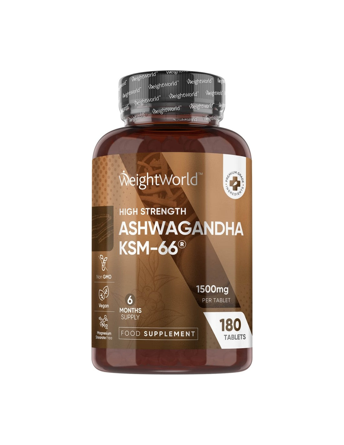 Stress und gute Laune – Ashwagandha KSM-66®, 150 mg x 180 Tabletten
