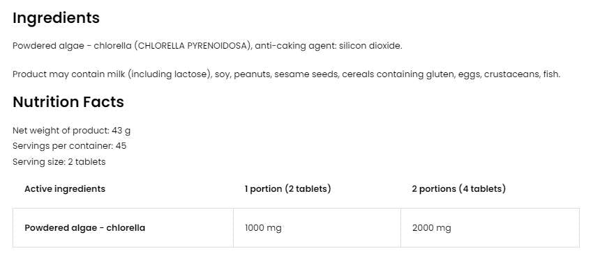 Chlorella - 1000 Tabletten