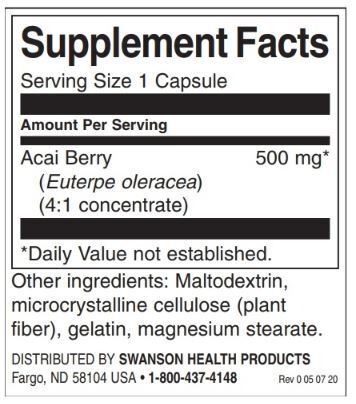 Acai-Beere 500 mg – 120 Kapseln