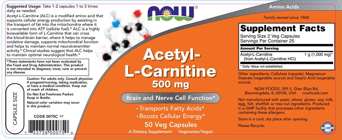 Acetyl-L-Carnitin – 50 Kapseln