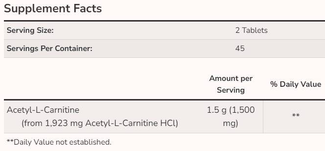 Acetyl-L-Carnitin 750 mg – 90 Tabletten
