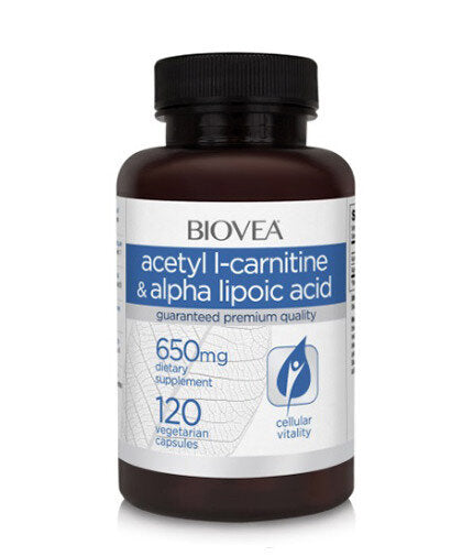 Acetyl-L-Carnitin + Alpha-Liponsäure 650 mg/120 Kapseln
